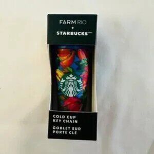 NIB FARM Rio x Starbucks Banana Mix Cold Cup Tumbler Key Chain